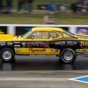 Stuart flying up the 1/4 mile in his Duster!