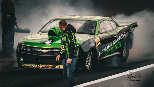 Camaro Burn Out, festival of Power, Santa Pod Raceway