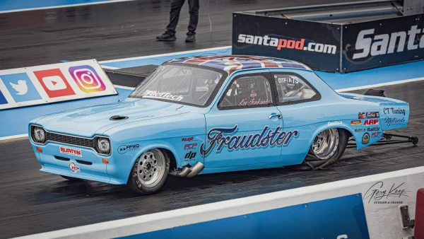 Blue Mk1 Escort Drag Car