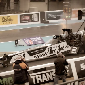 Liam Jones giving it the beans in Top Fuel